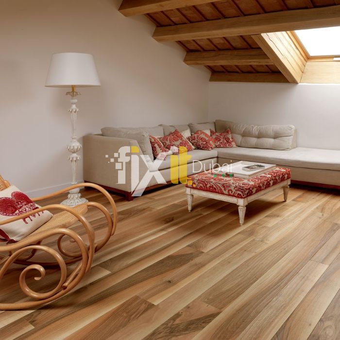 Living room parquet flooring