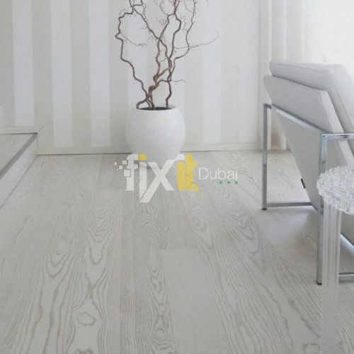 White laminate flooring