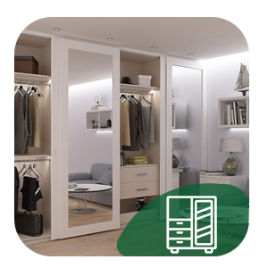 Mirrored wardrobe cabinet Dubai