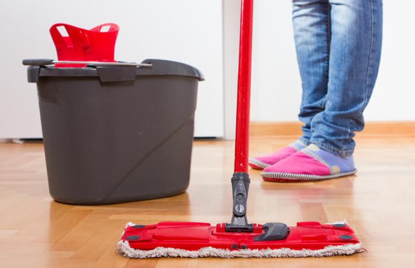 Floor Mopping With Water
