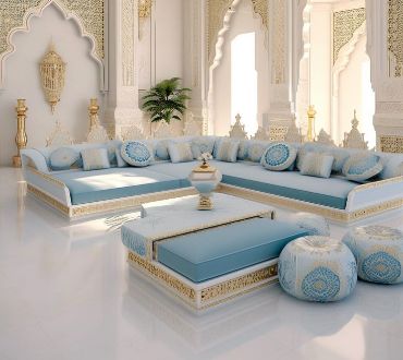White theme majlis interior